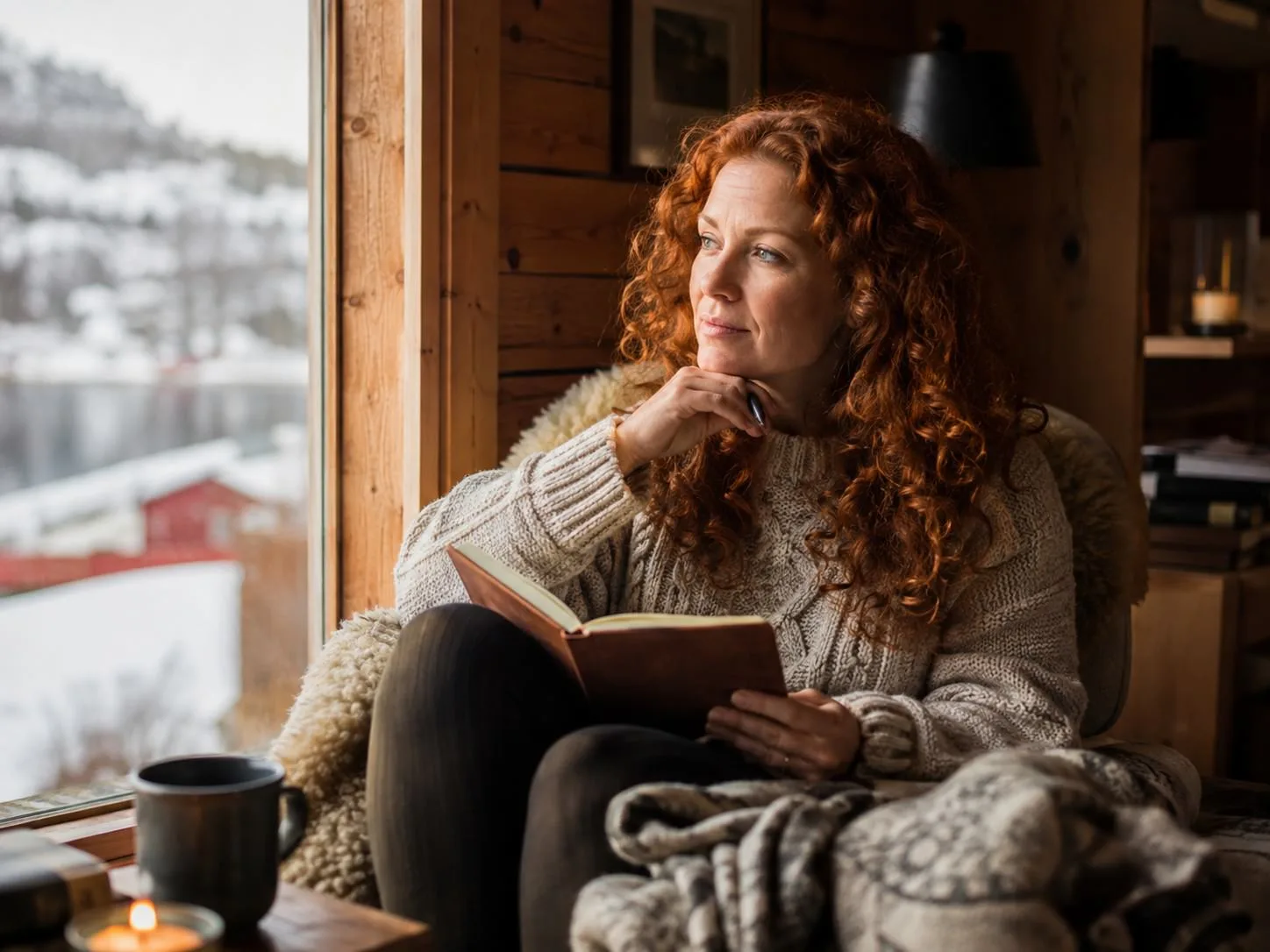 Mujer en un momento de introspección y espiritualidad consciente, reconociendo sus emociones con serenidad y honestidad.